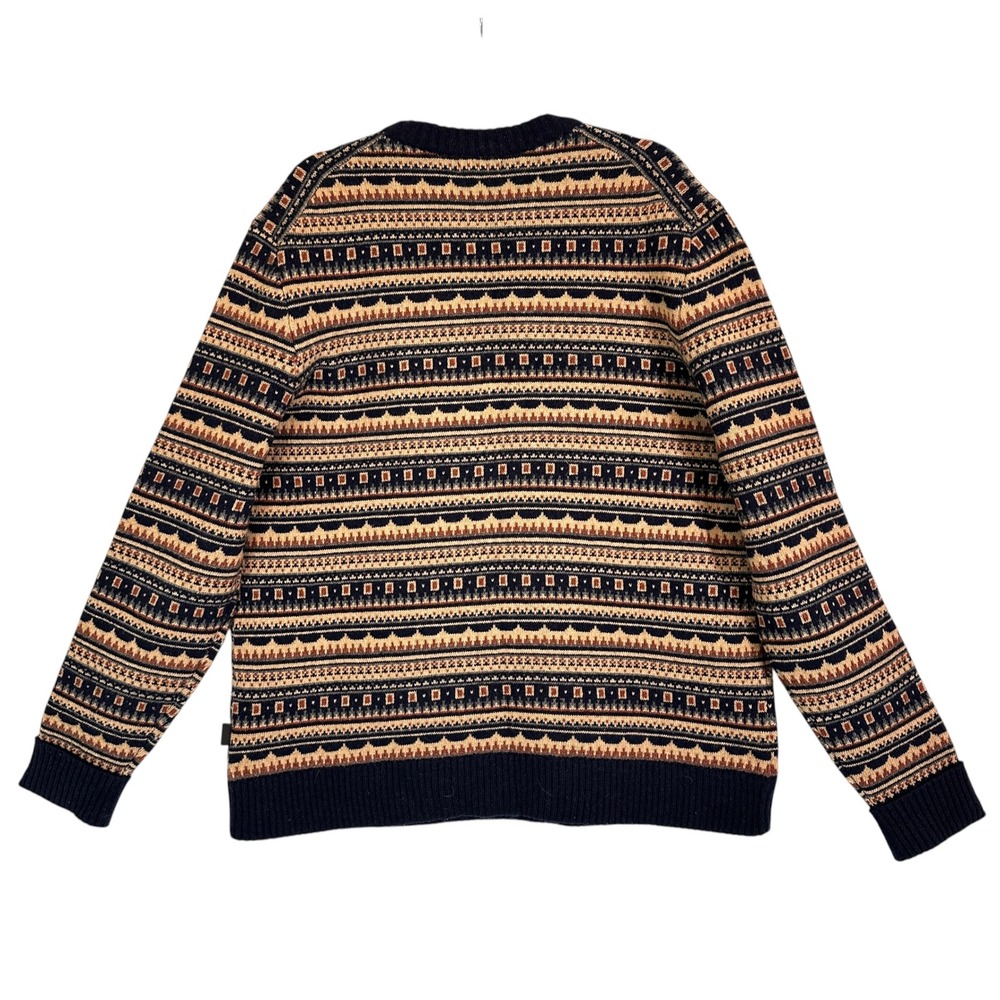 Patagonia Sweater Recycled Wool Cottage Isle XL Knit Fair Isle New Navy - Picture 12 of 15